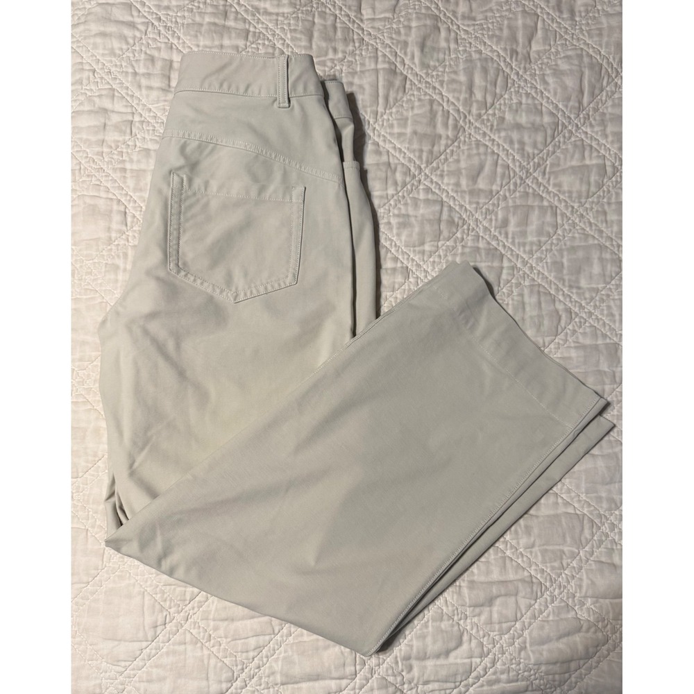Lululemon City Sleek Wide Leg High Rise Pants Beige Bone LW5ENJS Size 27